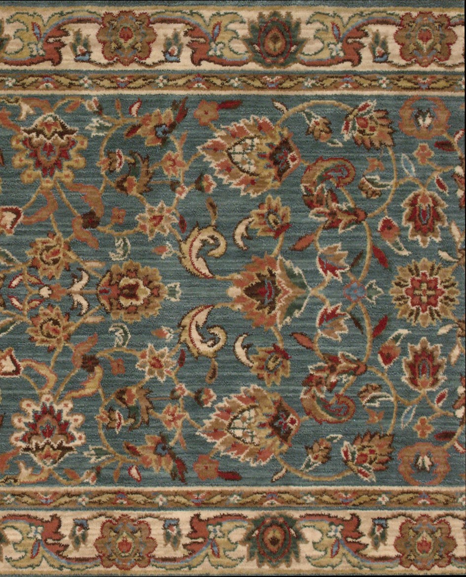 Hall & Stair Runner Rugs  GRAND PARTERRE PT01-BLUE Lt. Blue - Blue & Ivory - Beige Machine Made Rug