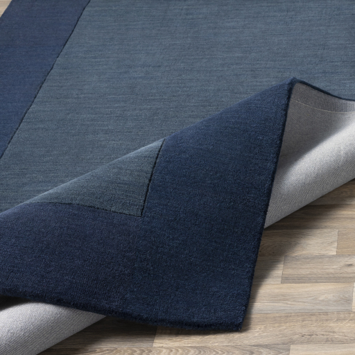 Casual & Solid Rugs Mystique M-309  Medium Blue - Navy Hand Loomed Rug