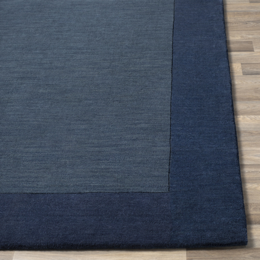 Casual Rugs & Solid Rugs Mystique M-309  Medium Blue - Navy Hand Loomed Rug