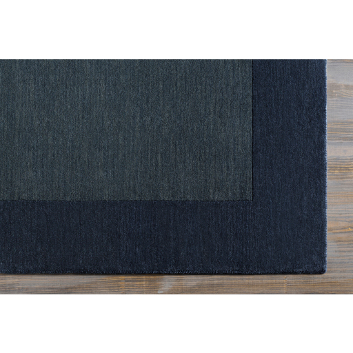 Casual Rugs & Solid Rugs Mystique M-309  Medium Blue - Navy Hand Loomed Rug