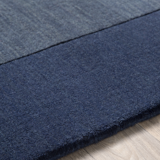 Casual Rugs & Solid Rugs Mystique M-309  Medium Blue - Navy Hand Loomed Rug