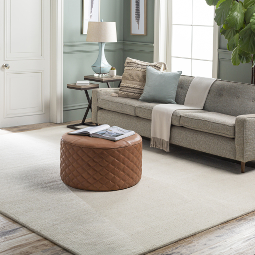 Casual Rugs & Solid Rugs Mystique M-262  Ivory - Beige Hand Loomed Rug