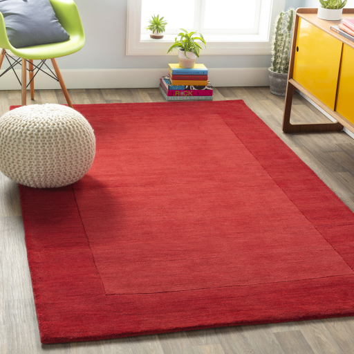 Casual Rugs & Solid Rugs Mystique M-299  Red - Burgundy Hand Tufted Rug