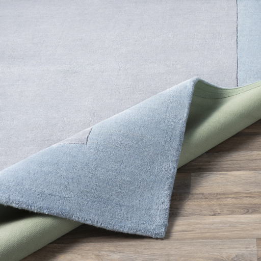 Casual Rugs & Solid Rugs Mystique M-305  Lt. Blue - Blue Hand Tufted Rug