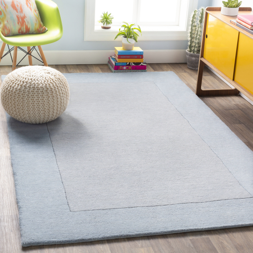 Casual Rugs & Solid Rugs Mystique M-305  Lt. Blue - Blue Hand Tufted Rug