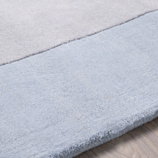 Casual Rugs & Solid Rugs Mystique M-305  Lt. Blue - Blue Hand Tufted Rug