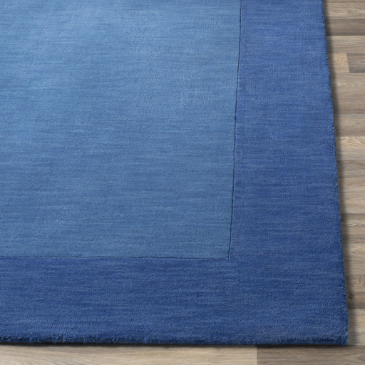 Casual Rugs & Solid Rugs Mystique M-308  Medium Blue - Navy Hand Tufted Rug