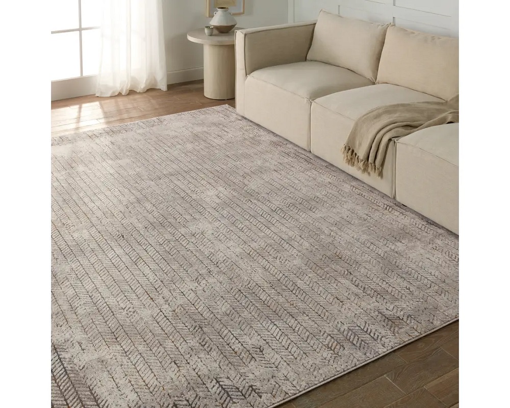 Contemporary Rugs & Transitional Rugs Melo MEL11 Lt. Grey - Grey Machine Made Rug