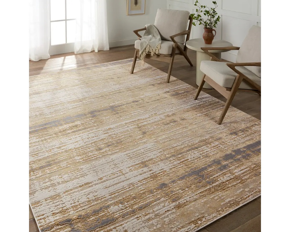 Contemporary & Transitional Rugs Catalyst CTY15 Camel - Taupe & Lt. Blue - Blue Machine Made Rug