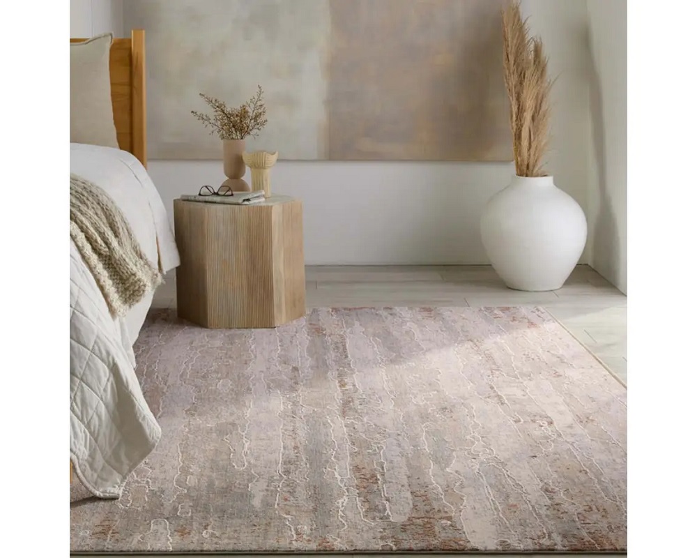 Contemporary Rugs & Transitional Rugs Aries ARI02 Lt. Grey - Grey & Camel - Taupe Machine Made Rug