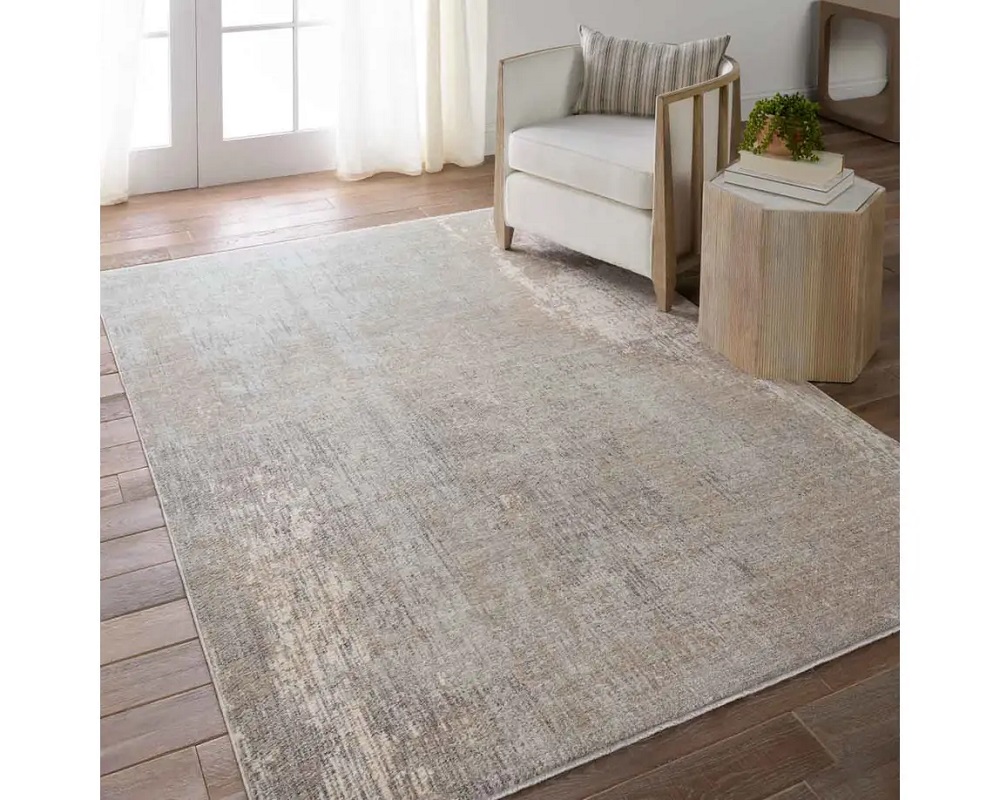 Contemporary & Transitional Rugs Ballad BLA13 Kosta Lt. Grey - Grey & Ivory - Beige Machine Made Rug