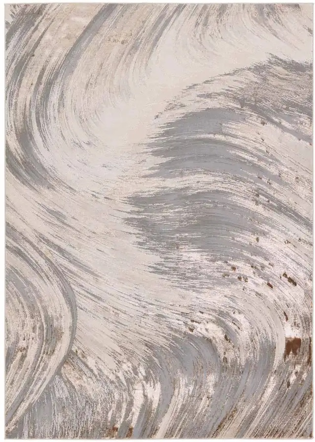 Contemporary Rugs & Transitional Rugs Catalyst CTY21 Lt. Grey - Grey & Ivory - Beige Machine Made Rug
