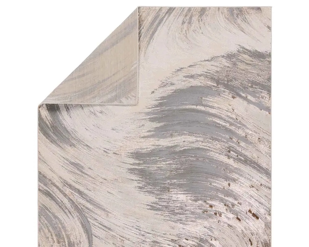 Contemporary & Transitional Rugs Catalyst CTY21 Lt. Grey - Grey & Ivory - Beige Machine Made Rug