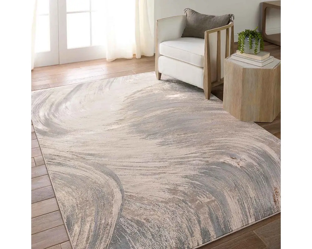 Contemporary & Transitional Rugs Catalyst CTY21 Lt. Grey - Grey & Ivory - Beige Machine Made Rug