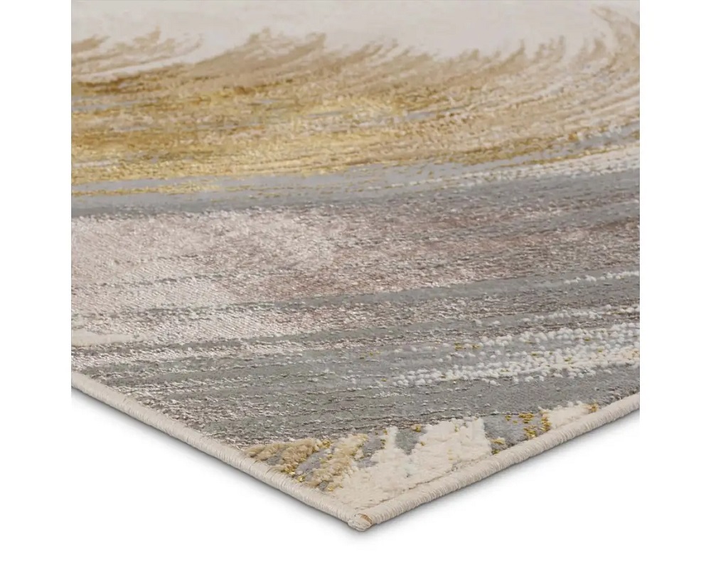 Contemporary Rugs & Transitional Rugs Catalyst CTY19 Lt. Grey - Grey & Lt. Gold - Gold Machine Made Rug