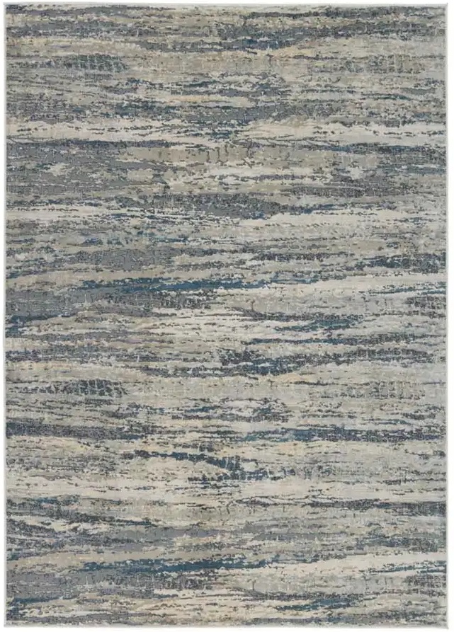 Contemporary & Transitional Rugs Caicos CAi09 Lt. Grey - Grey & Medium Blue - Navy Machine Made Rug