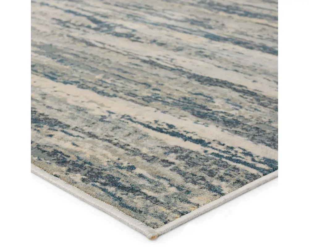 Contemporary & Transitional Rugs Caicos CAi09 Lt. Grey - Grey & Medium Blue - Navy Machine Made Rug