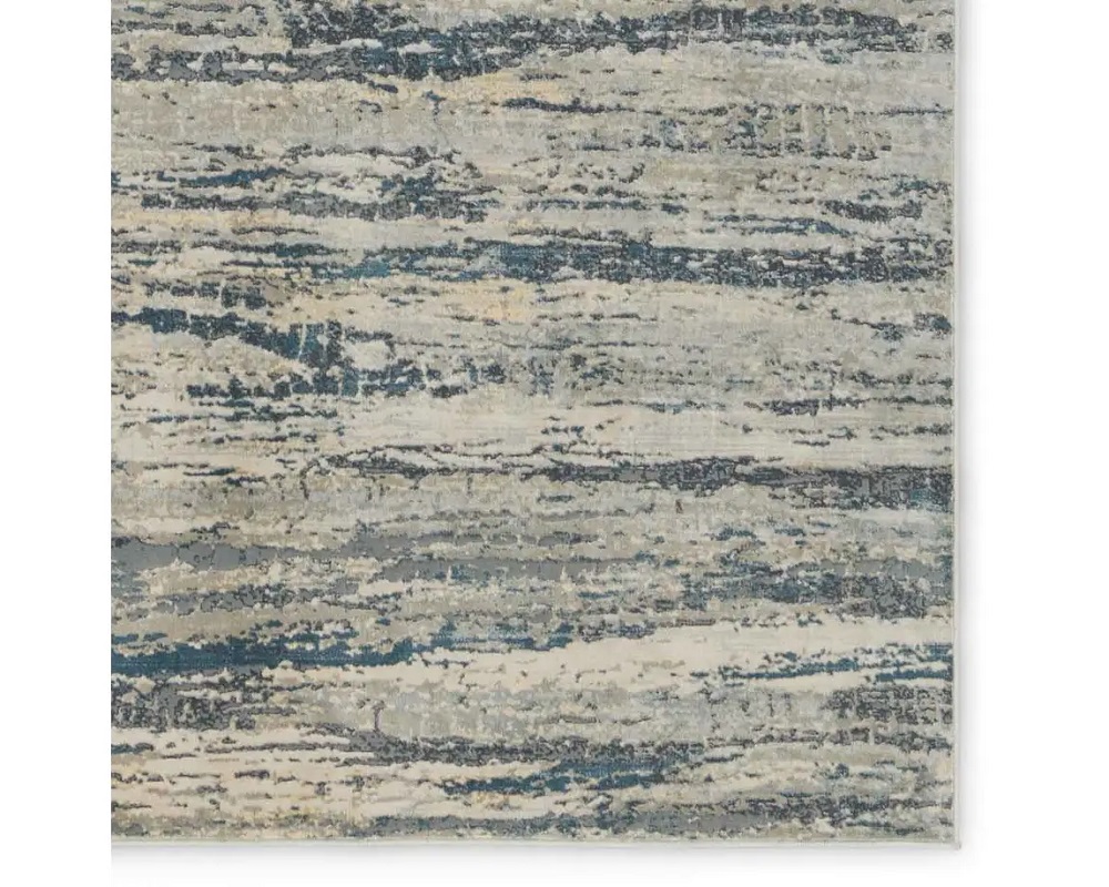 Contemporary & Transitional Rugs Caicos CAi09 Lt. Grey - Grey & Medium Blue - Navy Machine Made Rug