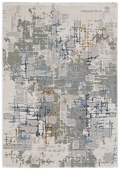 Contemporary Rugs & Transitional Rugs Easton 8111X Lt. Grey - Grey & Medium Blue - Navy Machine Made Rug