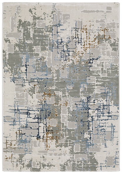 Contemporary & Transitional Rugs Easton 8111X Lt. Grey - Grey & Medium Blue - Navy Machine Made Rug