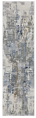 Contemporary & Transitional Rugs Easton 8111X Lt. Grey - Grey & Medium Blue - Navy Machine Made Rug