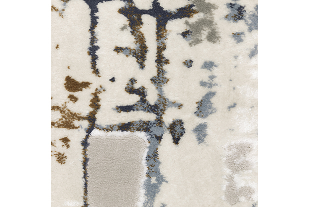 Contemporary & Transitional Rugs Easton 8111X Lt. Grey - Grey & Medium Blue - Navy Machine Made Rug