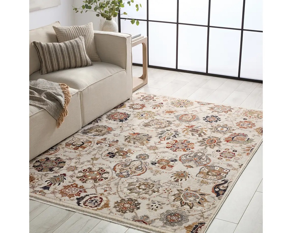 Traditional & Oriental Rugs Zefira ZFA20 Ivory - Beige & Multi Machine Made Rug