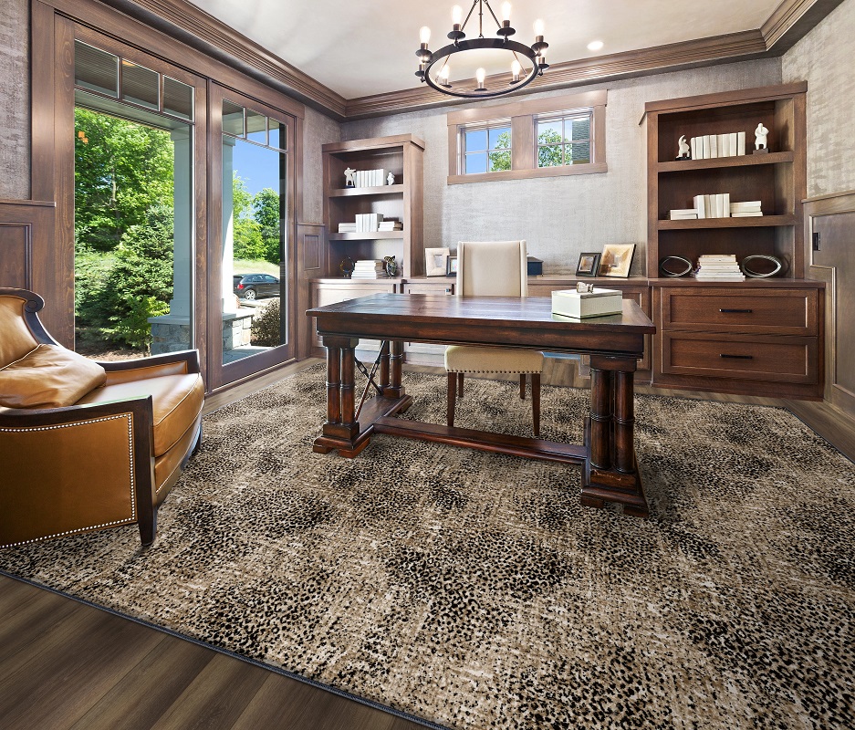 Custom Rugs, Runners & Rounds KIKI KIKI Camel - Taupe & Black - Charcoal Machine Made Rug