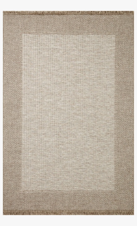 Outdoor Rugs Dawn DAW-06 Natural Lt. Brown - Chocolate Machine Made Rug