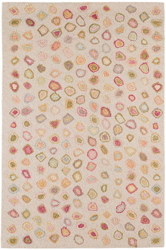 Contemporary & Transitional Rugs Catspaw Pastel Other & Multi Hand Hooked Rug