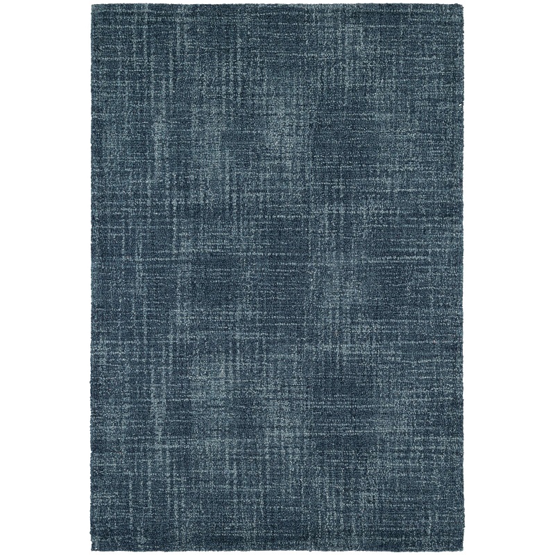 Transitional & Casual Rugs Crosshatch Denim Medium Blue - Navy Machine Made Rug