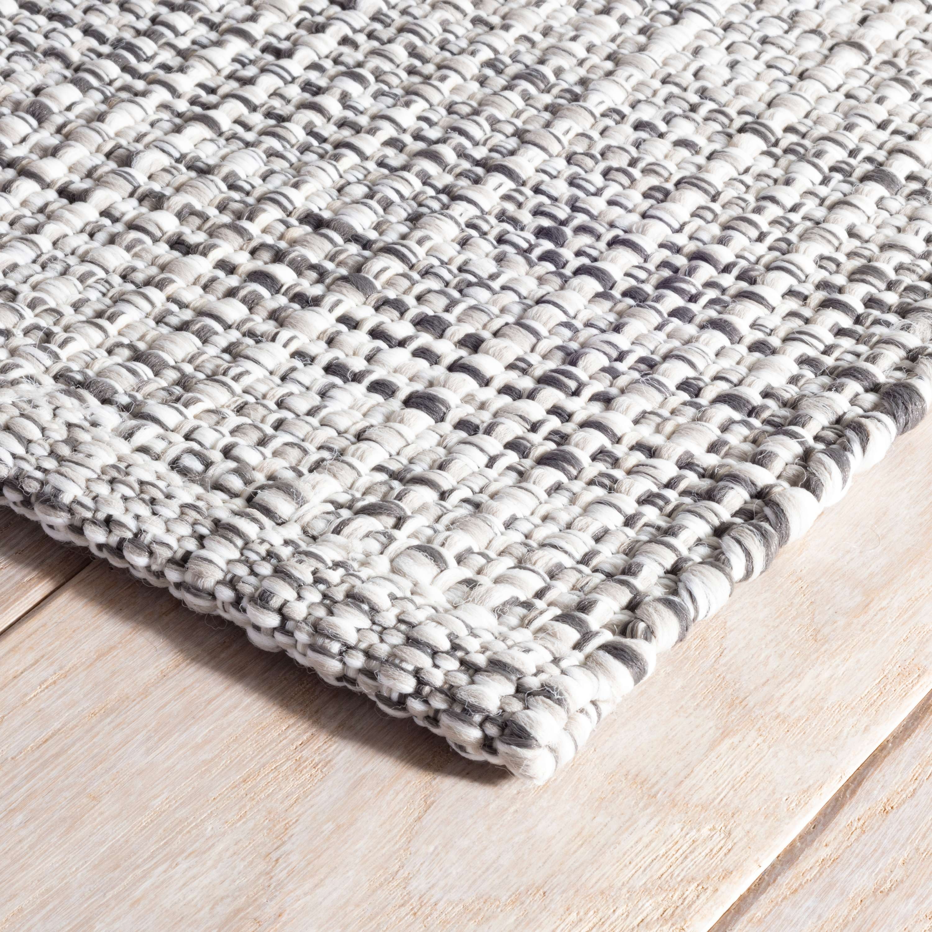 Flat Woven Rugs Fusion Grey Lt. Grey - Grey Hand Woven Rug