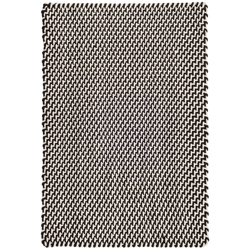 Contemporary Rugs & Transitional Rugs Two Tone Rope Black/Ivory Black - Charcoal & Ivory - Beige Machine Made Rug