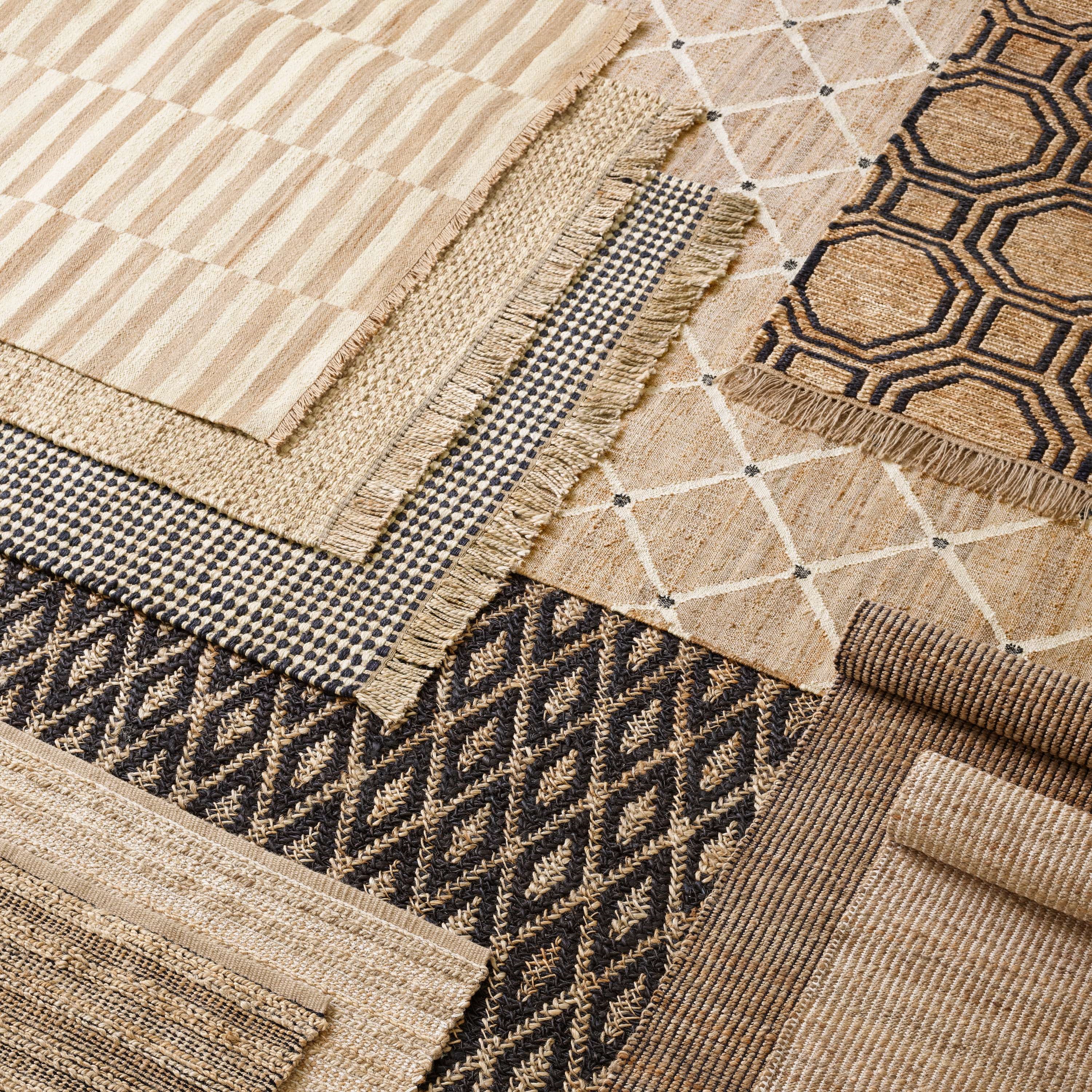 Woven Rugs Kali Black Black - Charcoal & Ivory - Beige Hand Woven Rug
