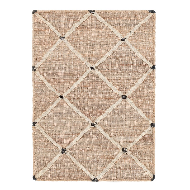 Flat Woven Rugs Kali Natural Camel - Taupe & Ivory - Beige Hand Woven Rug