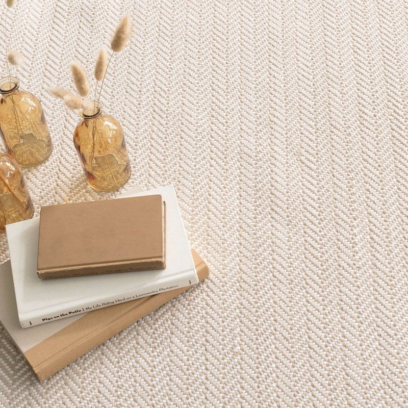 Woven Rugs Herringbone Black/Ivory Black - Charcoal & Ivory - Beige Hand Woven Rug