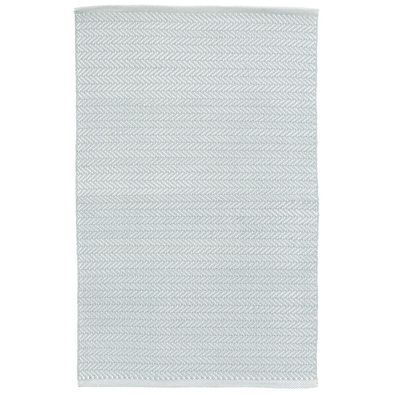 Woven Rugs Herringbone Light Blue/ivory Lt. Blue - Blue & Ivory - Beige Hand Woven Rug