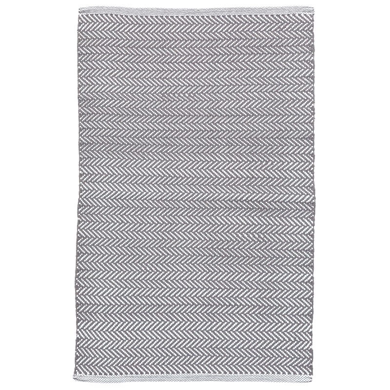 Contemporary Rugs & Transitional Rugs Herringbone Shale/Ivory Lt. Grey - Grey & Ivory - Beige Hand Woven Rug
