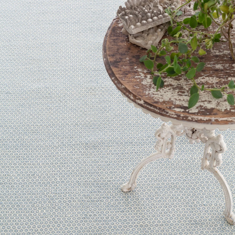 Contemporary Rugs & Transitional Rugs Honeycomb French Blue/White Lt. Blue - Blue & Ivory - Beige Hand Crafted Rug