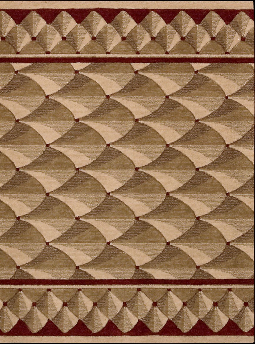 Hall & Stair Runner Rugs  COSMOPOLITAN C73R-R73 Ivory - Beige & Red - Burgundy Machine Made Rug