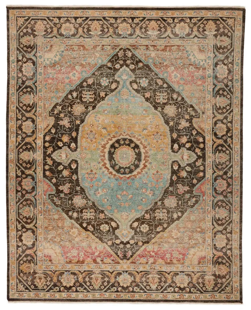 Antique Style Rugs Someplace In Time SPT07 Red - Burgundy & Lt. Brown - Chocolate Hand Knotted Rug