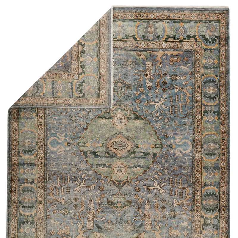 Antique Style Rugs Someplace In Time SPT13 Lt. Blue - Blue Hand Knotted Rug