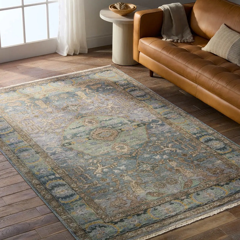 Antique Style Rugs Someplace In Time SPT13 Lt. Blue - Blue Hand Knotted Rug