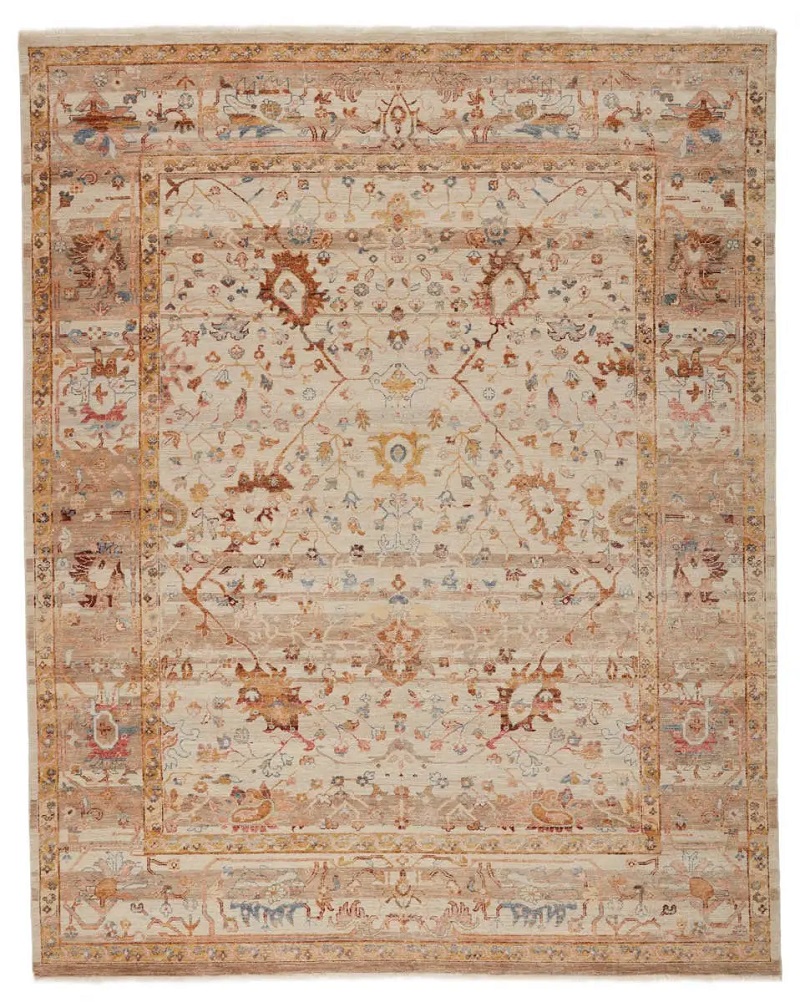 Antique Style Rugs Someplace In Time SPT03 Ivory - Beige & Rust - Orange Hand Knotted Rug