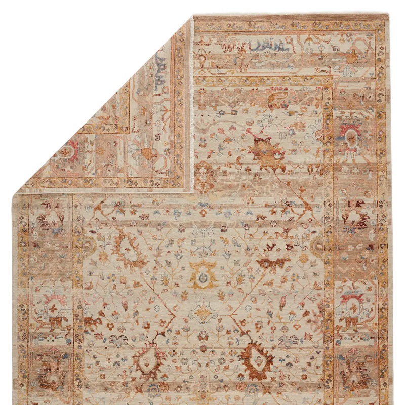 Antique Style Rugs Someplace In Time SPT03 Ivory - Beige & Rust - Orange Hand Knotted Rug