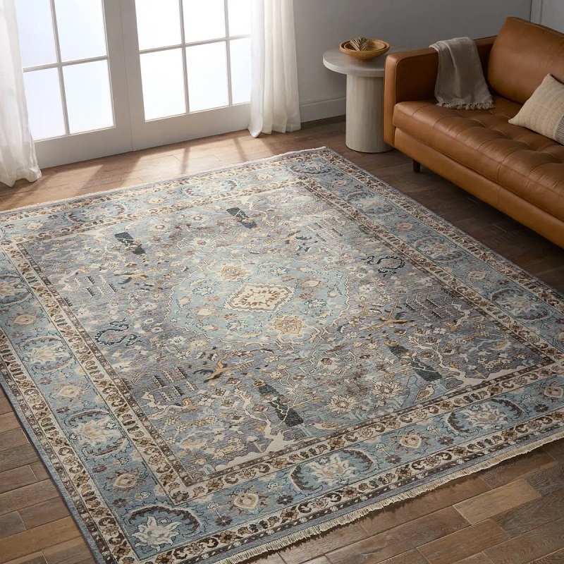 Antique Style Rugs Someplace In Time SPT10 Lt. Blue - Blue Hand Knotted Rug