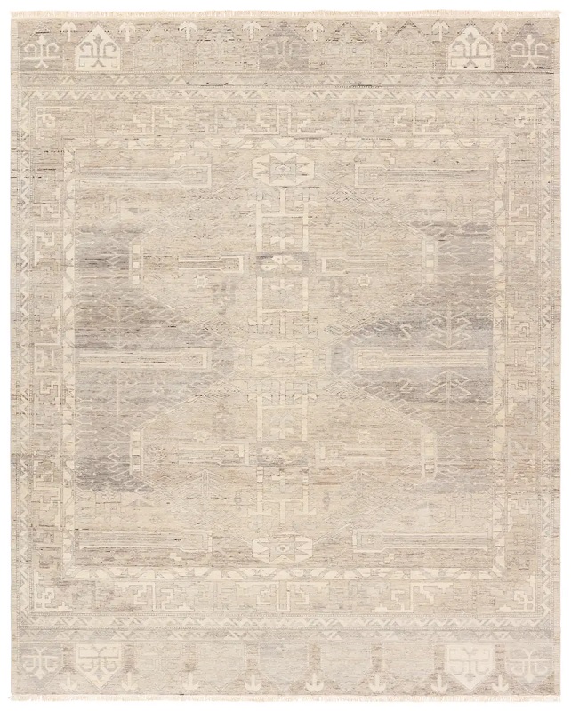 Antique Style Rugs Someplace In Time SPT21 Lt. Grey - Grey Hand Knotted Rug