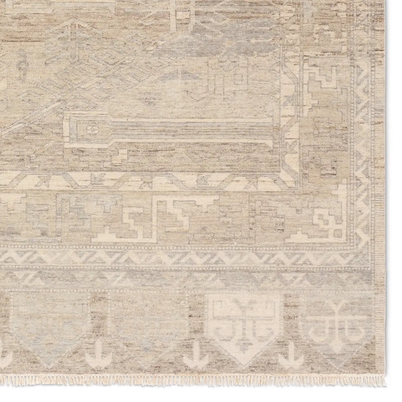 Antique Style Rugs Someplace In Time SPT21 Lt. Grey - Grey Hand Knotted Rug