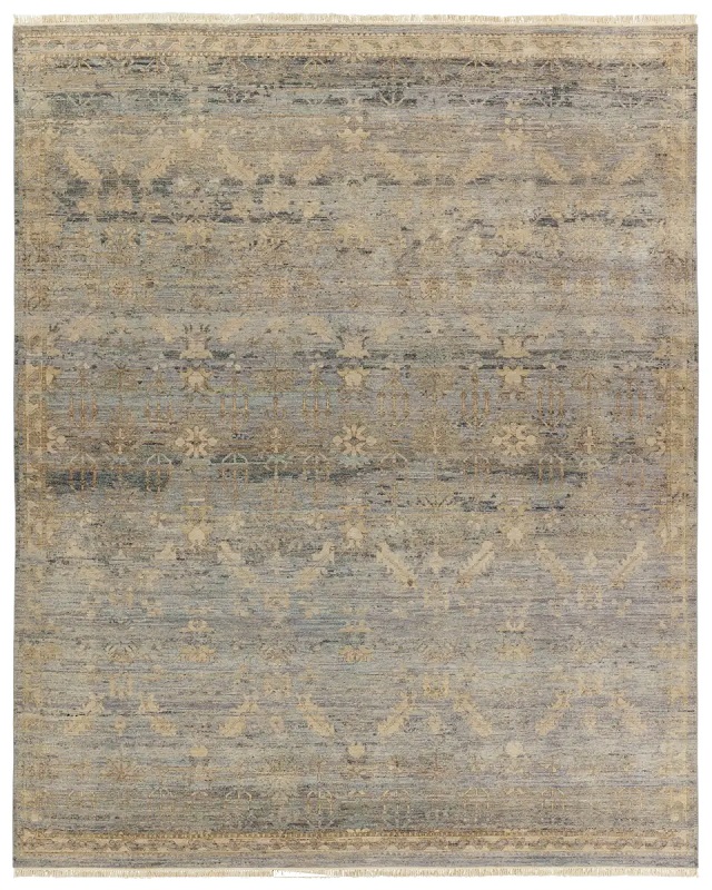 Antique Style Rugs Someplace In Time SPT20 Lt. Grey - Grey & Camel - Taupe Hand Knotted Rug