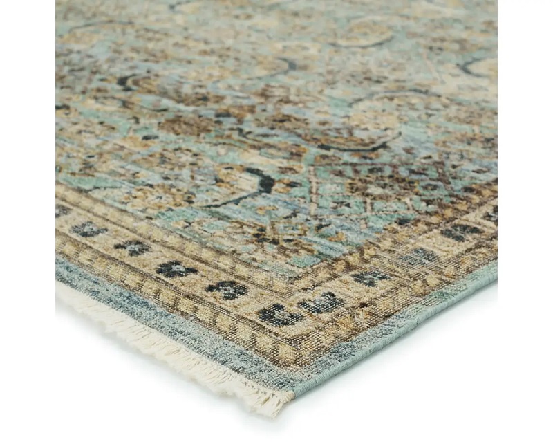 Antique Style Rugs Someplace In Time SPT14 Lt. Blue - Blue & Camel - Taupe Hand Knotted Rug